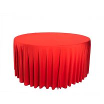 Nappe ronde 280cm rouge 