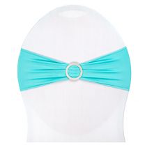 Chair Bow Lycra Turquoise